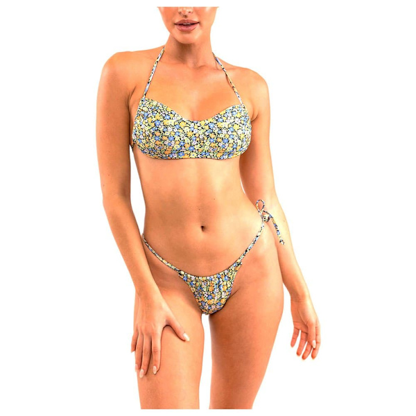 Rhythm Bikinitopp Carrie Tan Line Bandeau Svart L Kvinna