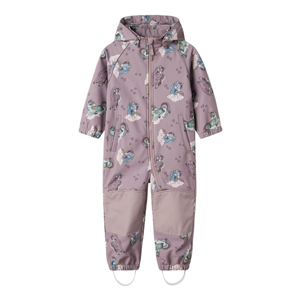 Name It Alfa08 Softshell Aop1 Mini Overall Lila 7 Years Flicka