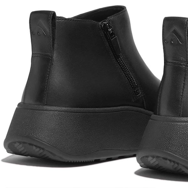Fitflop StØvler F-mode Leather Flatform Zip Ankle Sort EU 40 Kvinde