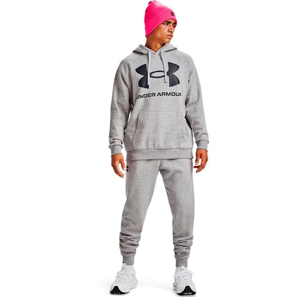Under Armour Stort Logo Hættetrøje Rival Grå S Mand
