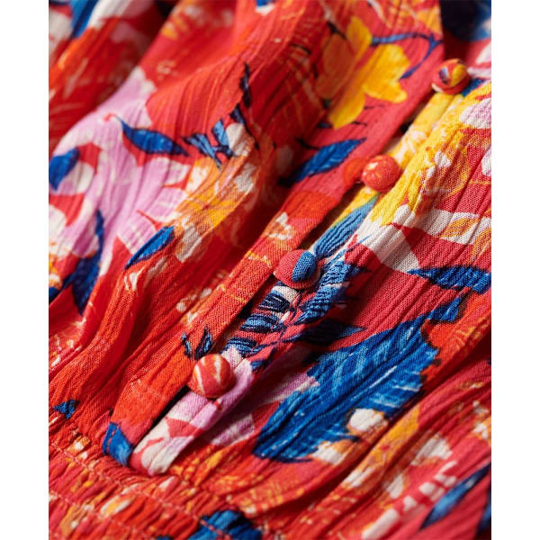 Superdry Beach Playsuit Lyhythihainen Lyhyt Mekko Monivärinen M Nainen