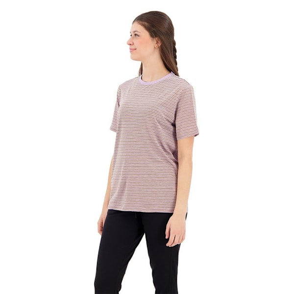 Icebreaker Merino Linen Stripe T-shirt Med Korta ärmar Lila XS Kvinna