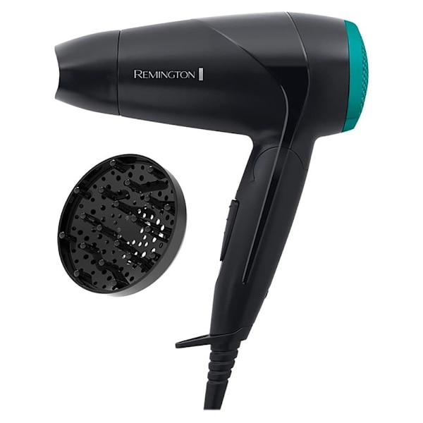 Remington Hårtørrer D 1500 On The Go Sort Sort, Grøn