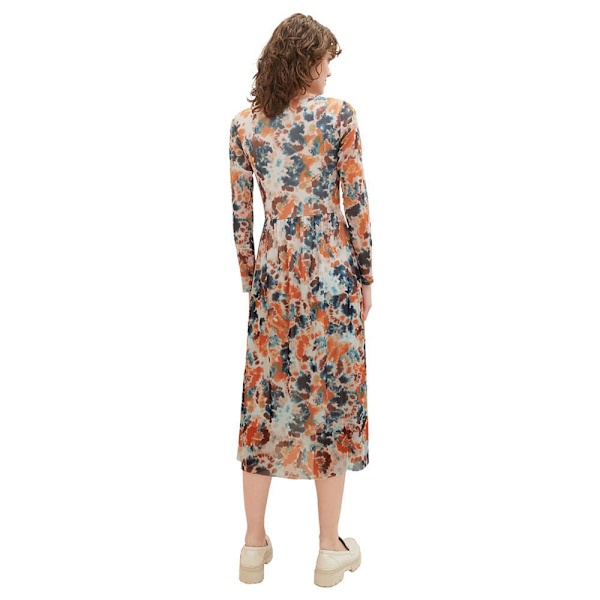 Tom Tailor Kjole 1037927 Printed Mesh Flerfarvet 40 Kvinde