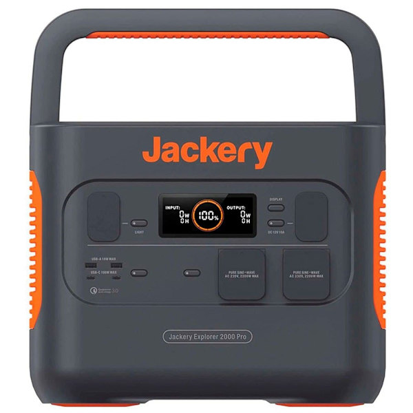 Jackery Bærbart Kraftværk Explorer 2000 Pro Søvfarvet Sort