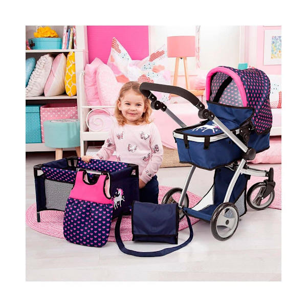 Reig Musicales Mega Combi Dockvagn Set 69.98x54.99x34.98 Centimeter Rosa