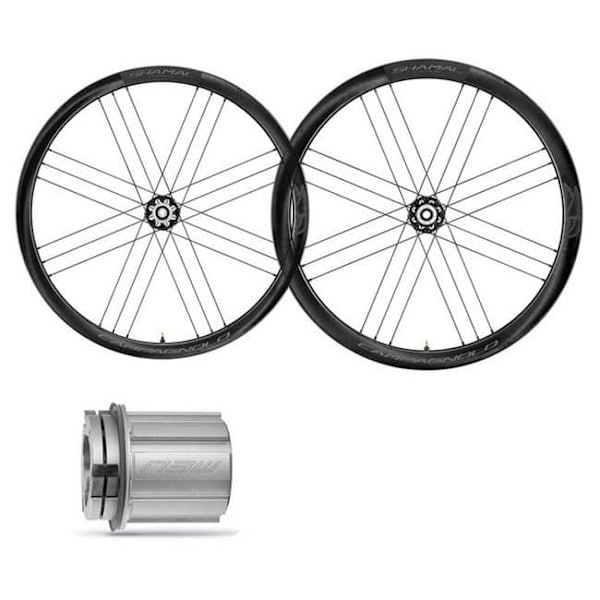 Campagnolo Tie Pyörä Aseta Shamal C21 2-way Fit Carbon Disc Tubeless Musta 12 x 100 / 12 x 142 mm / Campagnolo