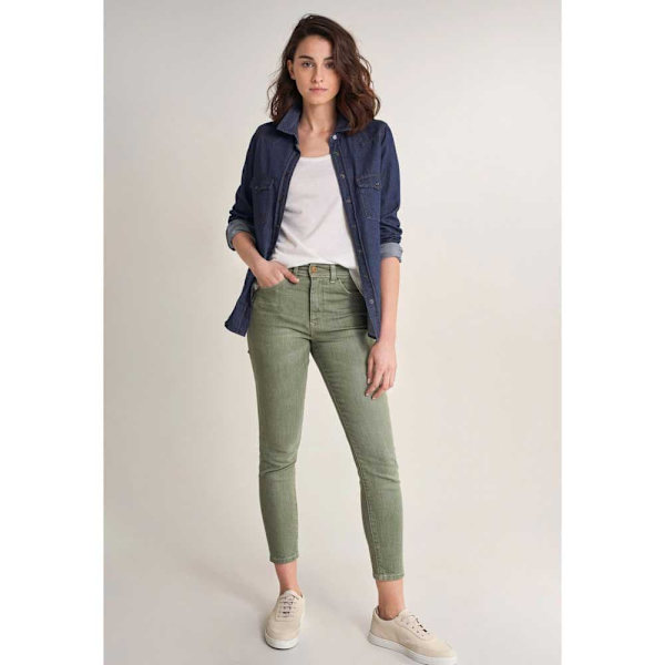 Salsa Jeans Fit Bomull Långärmad Skjorta Slim Blå M Kvinna