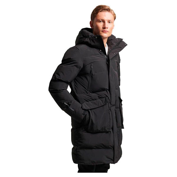 Superdry Polstret Jakke Longline Sort 2XL Mand