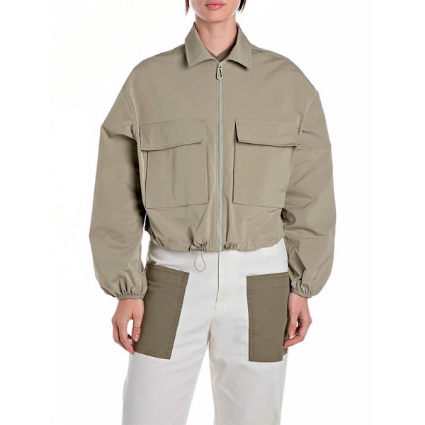 Replay W7896.000.84910 Jakke Beige L Kvinde