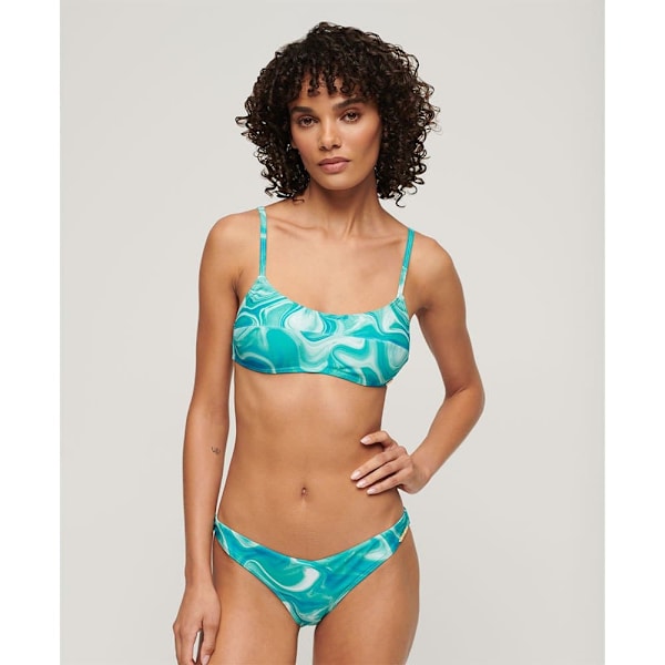 Superdry Print Bralette Bikinitopp Blå M Kvinna