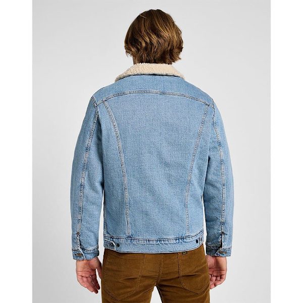 Lee Sherpa Denimjakke Blå S Mand