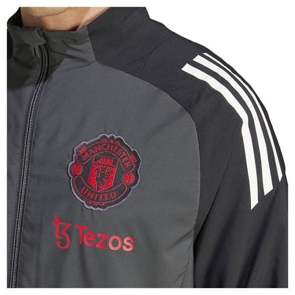 Adidas Manchester United 24/25 Tiro Presentationsjoggingjacka Grå 2XL