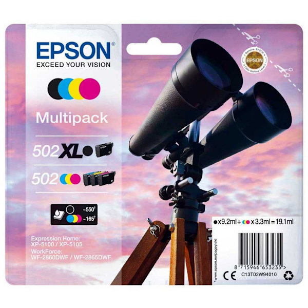 Epson Ink Mustepatruuna 502 Xl Monivärinen