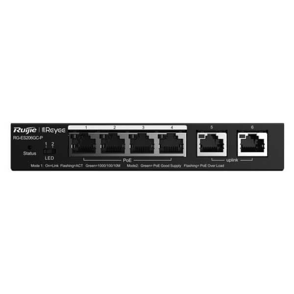 Ruijie Networks Rg-es206gc-p Afbryder Sort