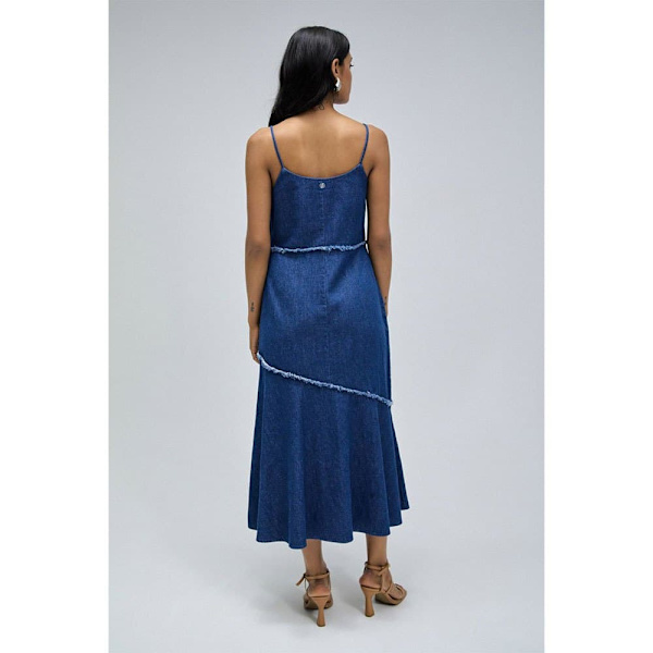 Salsa Jeans 21008699 ærmeløs Kjole Blå L Kvinde