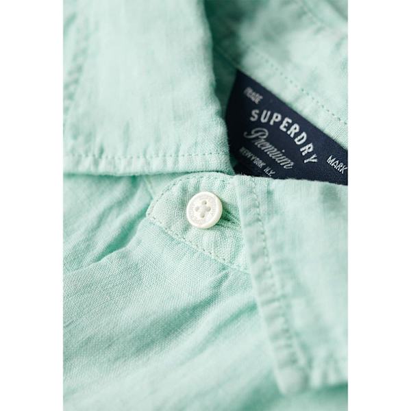 Superdry Studios Casual Linen T-shirt Med Korte ærmer Grøn 2XL Mand