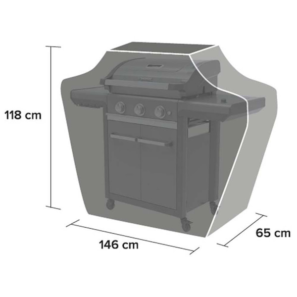 Campingaz Bbq Cover Classic L Sort 146 x 65 x 118 cm