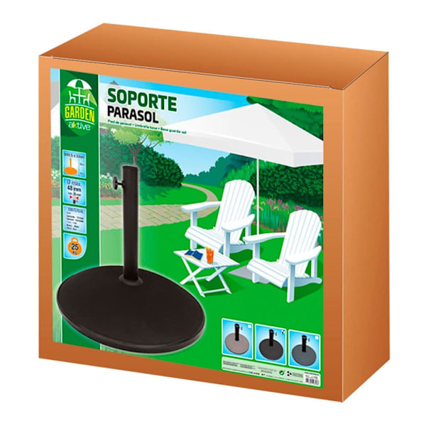 Aktive Pyöreä Pohja Sateenvarjo Sementti 35-48 Mm Musta 49.55 x 33 cm