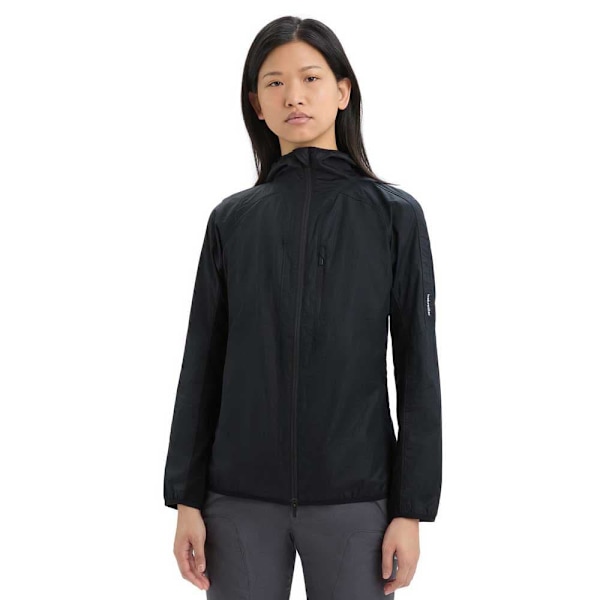Icebreaker Jakke Shell+™ Cotton Windbreaker Sort M Kvinde