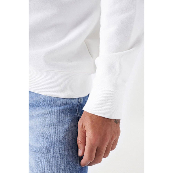 Salsa Jeans Tröja French Terry With Peach Touc Vit L Man