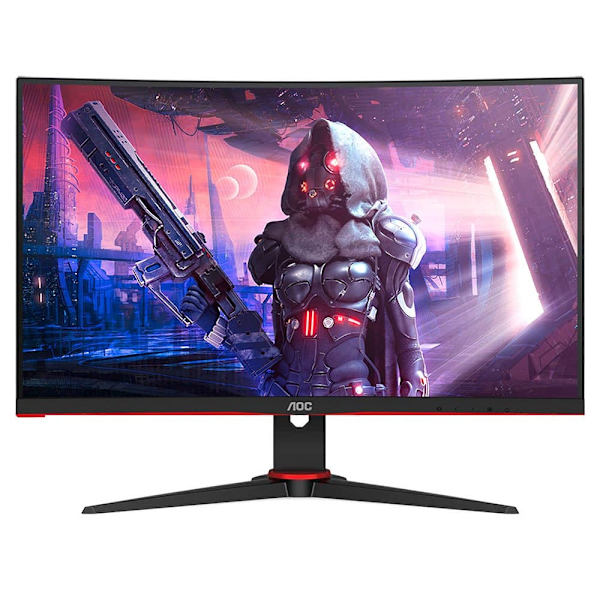 Aoc Spelmonitor C24g2ae 24´´ Full Hd 165hz Svart One Size / EU Plug Svart, Röd