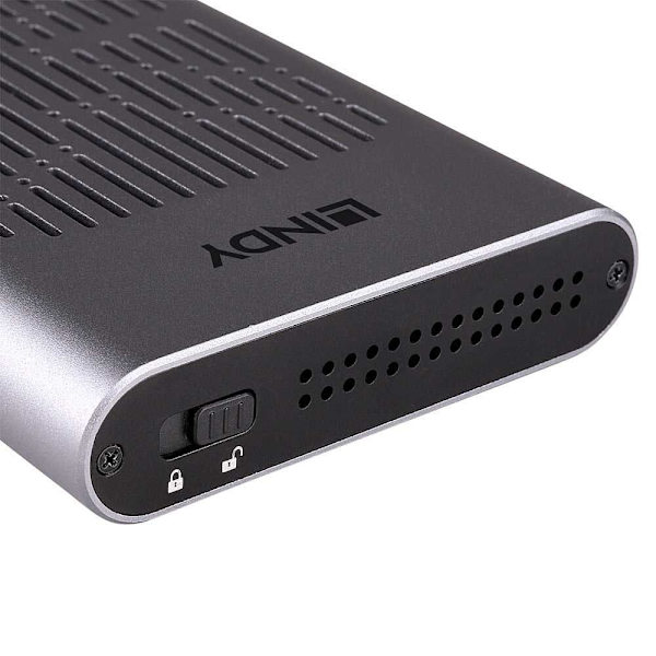 Lindy Hårddiskbox Ssd Nvme M.2 Silver