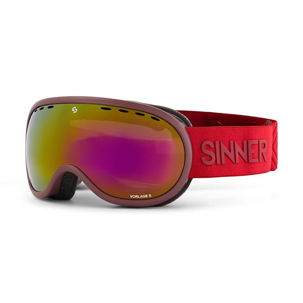 Sinner Vorlage S Skidglasögon  Double Full Red Mirror Vent/CAT3