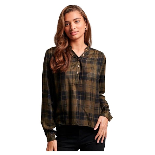 Superdry Pitkähihainen Pusero Check Ruskea S Nainen