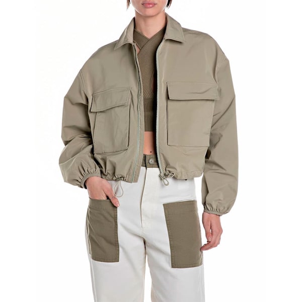 Replay W7896.000.84910 Jakke Beige L Kvinde