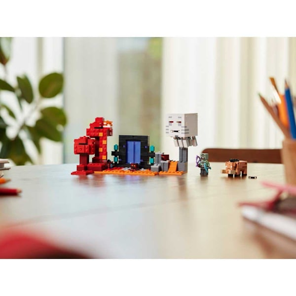 Lego Bagholdet På Portal Konstruktion Spil Nether