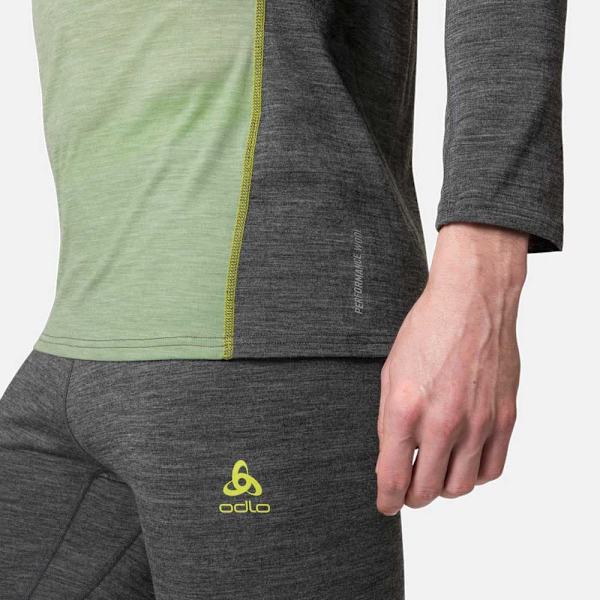 Odlo Langærmet Basislag Natural Performance Grøn S Mand
