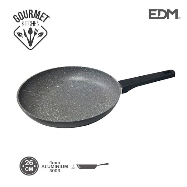 Edm Nonstick Stegepande Professional Line 26 Cm Sort