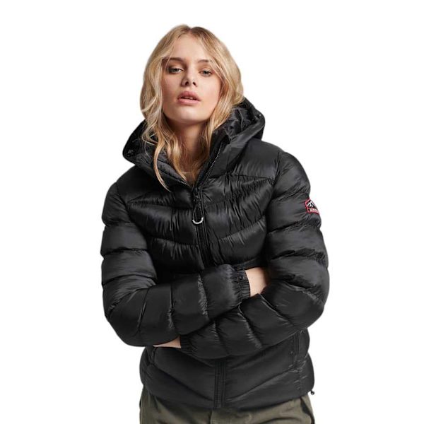 Superdry Polstret Jakke Fuji Sort XS Kvinde