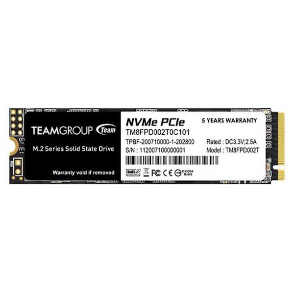 Team Group 4.0 Mp33 Pro Tm8fpd002t0c101 2tb Ssd M.2 Transparent