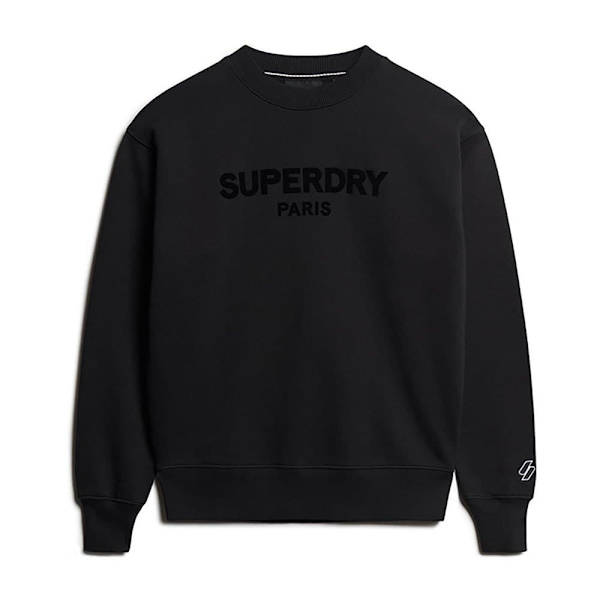 Superdry Sport Luxe Loose Sweatshirt Sort XS Kvinde