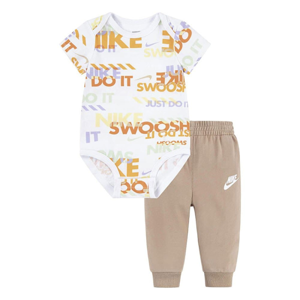 Nike Kids Nsw Playful Expl Aop Set Beige 6 Months Pojke
