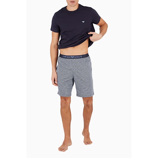 Emporio Armani 111360-4f567 Kortærmet Pyjamas Blå,Grå XL Mand