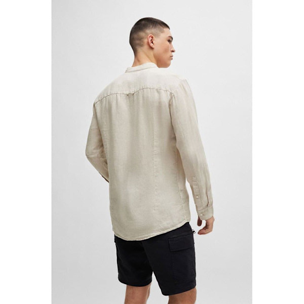 Hugo Elvory 10248298 Skjorte Med Lange ærmer Beige L Mand