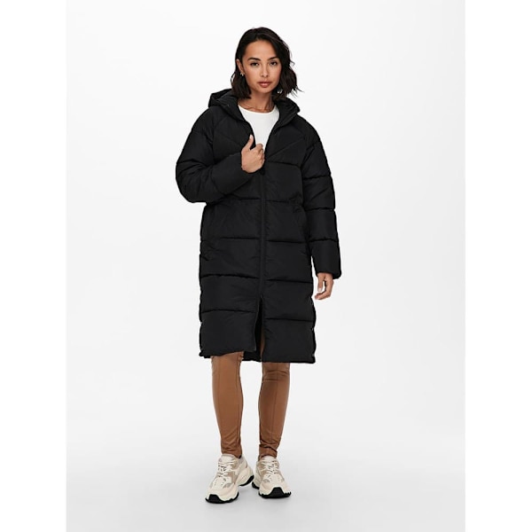 Only Frakke Amanda Long Puffer Sort XS Kvinde