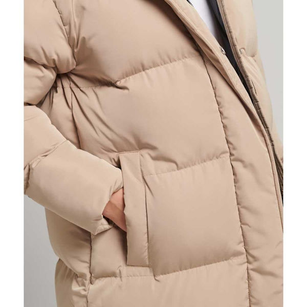 Superdry Jacka Studios Longline Duvet Beige M Kvinna