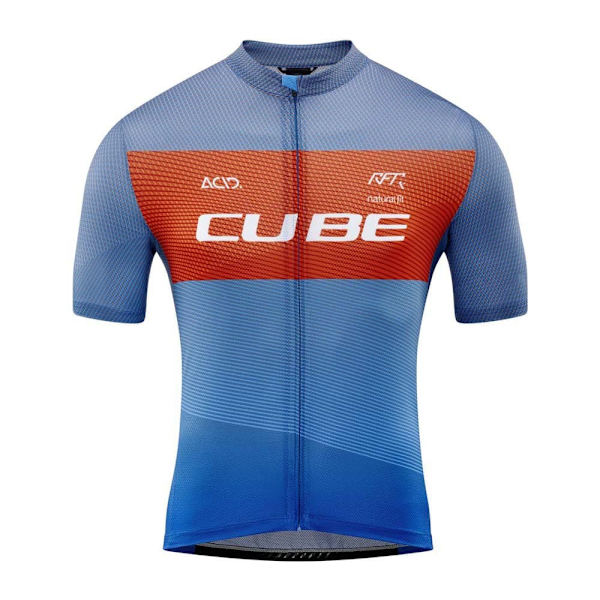 Cube Kortärmad Tröja Teamline Cmpt Blå 2XL Man