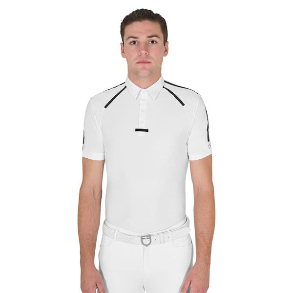 Equestro Buttons Kortärmad Polotröja Vit XL