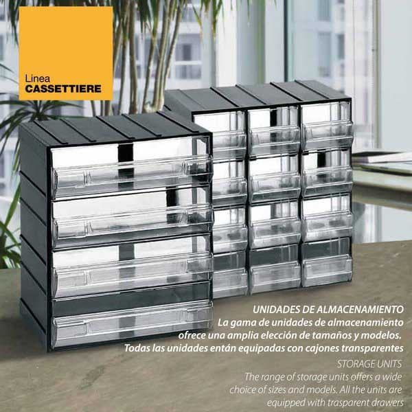 Artplast Cassettiere Med 8 38.2x14.8x23 Cm 38.2x14.8x23 Cm Byrå Svart