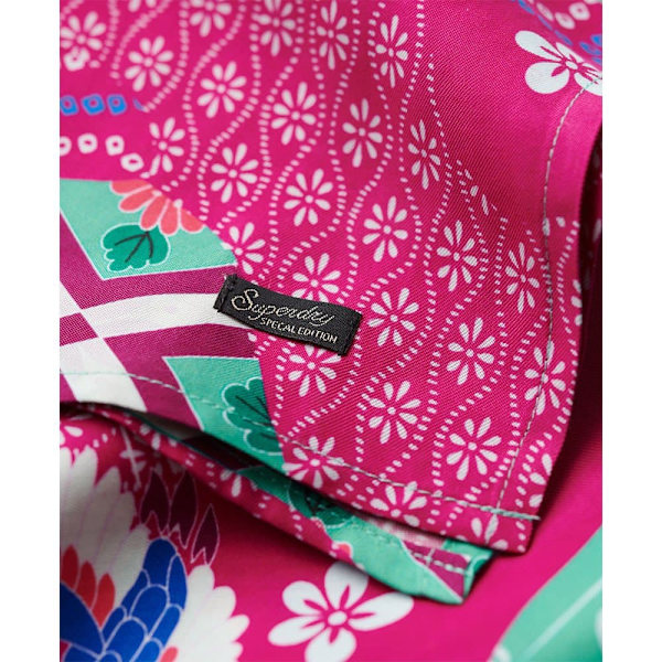 Superdry Printed Slip ærmeløs Lang Kjole Flerfarvet 2XS Kvinde
