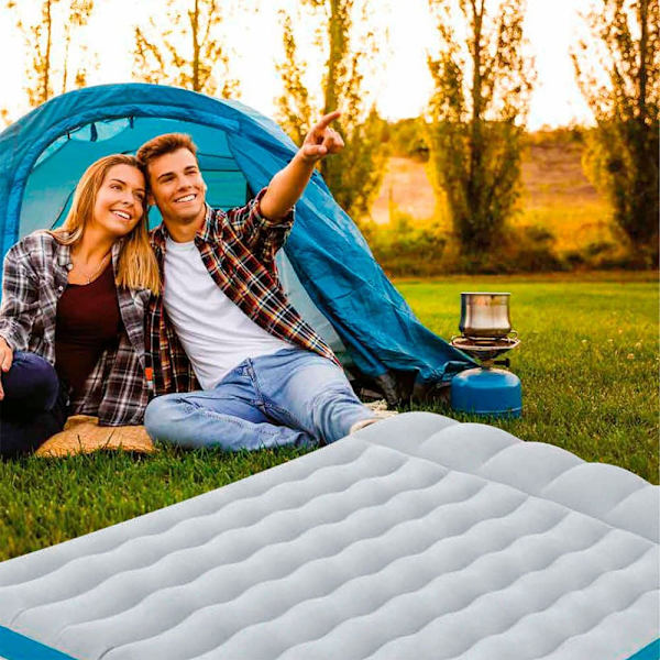 Intex Oppustelig Madras Camping Grå 193 x 127 x 24 cm