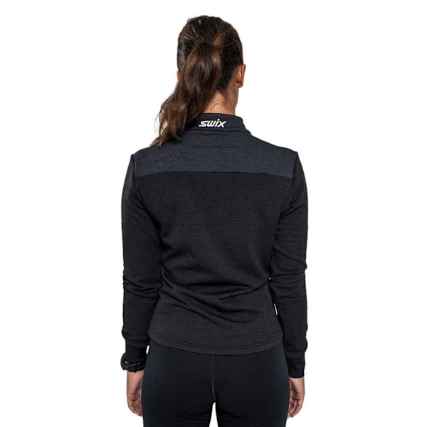 Swix Dynamic Fleecejakke Med Halv Lynlås Sort S Kvinde