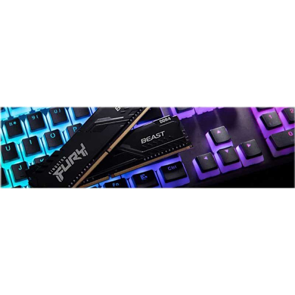 Kingston Ram-hukommelse Kf432c16bbk2/16 16gb 2x8gb Ddr4 3200mhz Sort