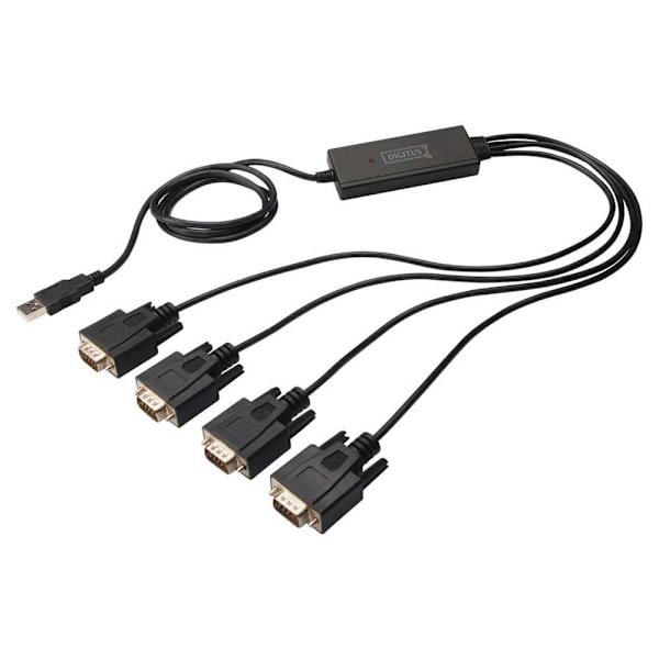 Digitus Usb-a Til Vga-adapter 4xrs232 Sort