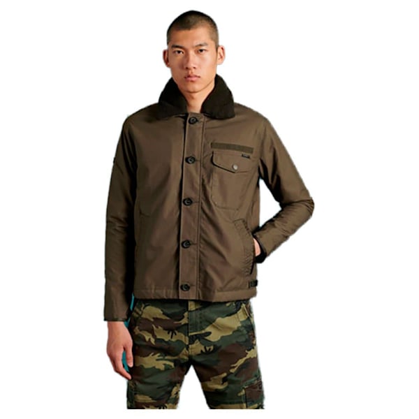 Superdry Jakke Waxed Field Deck Grøn L Mand